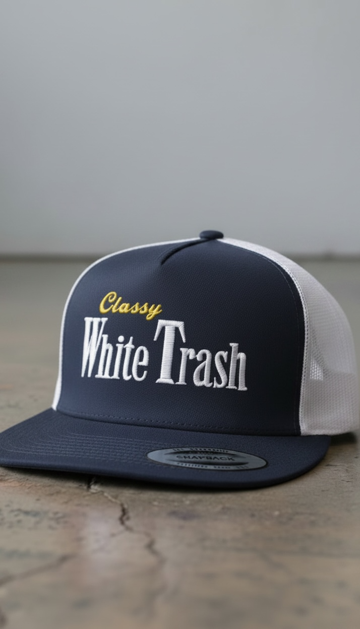 Classy White Trash Snapback Hat