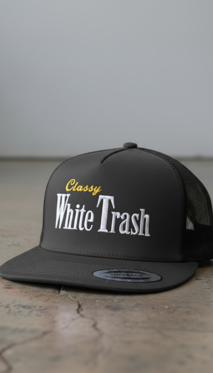 Classy White Trash Snapback Hat