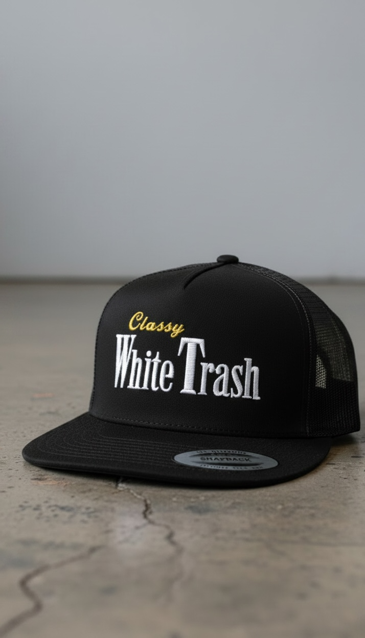 Classy White Trash Snapback Hat