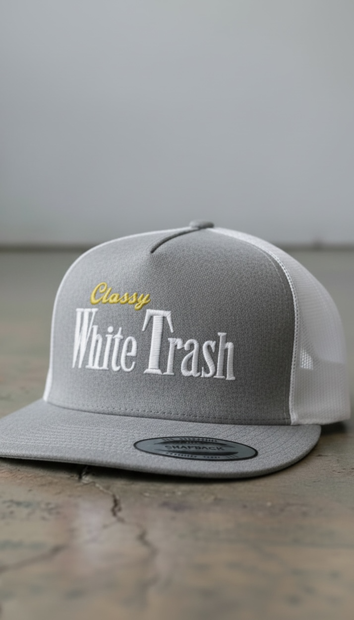Classy White Trash Snapback Hat