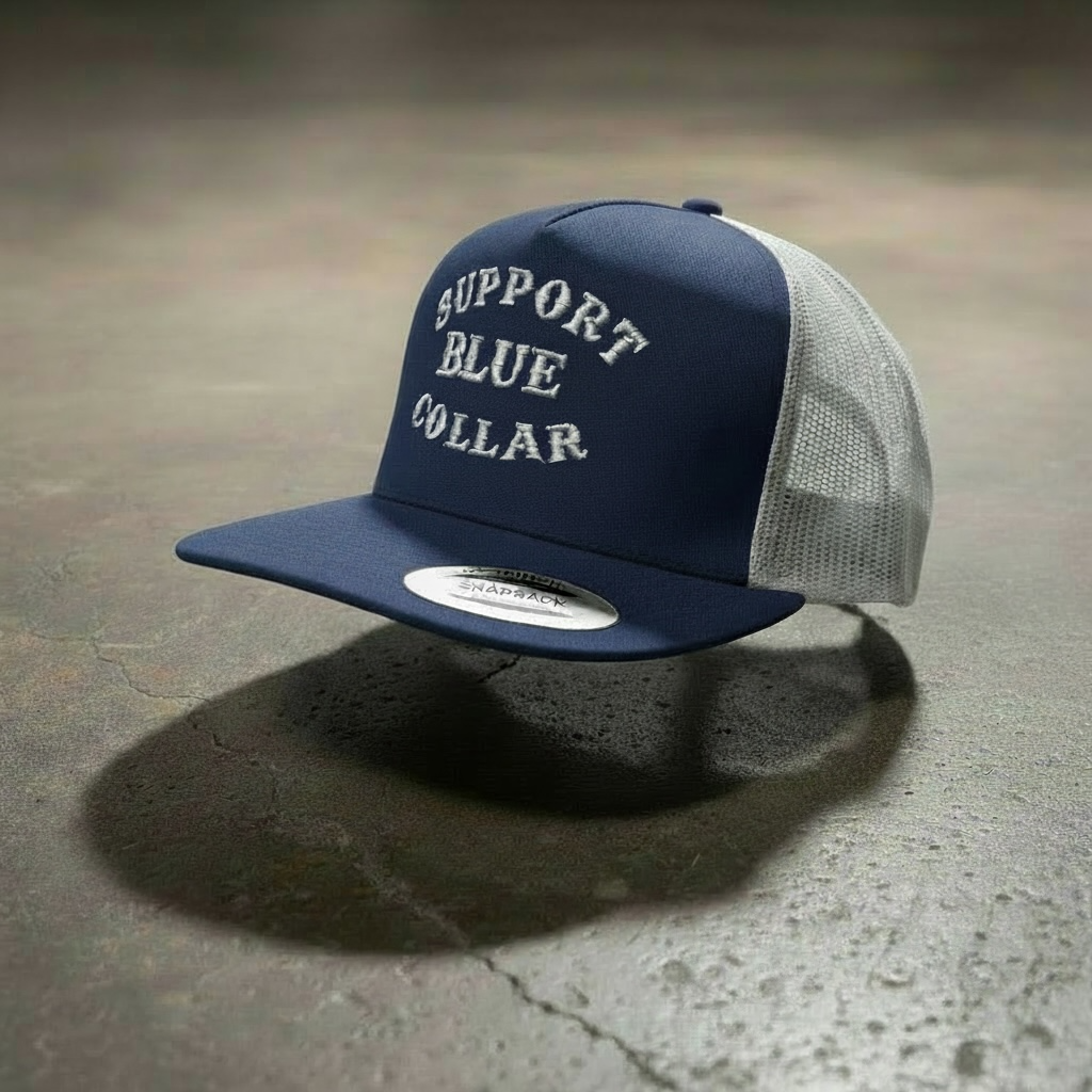 Support Blue Collar SnapBack Hat