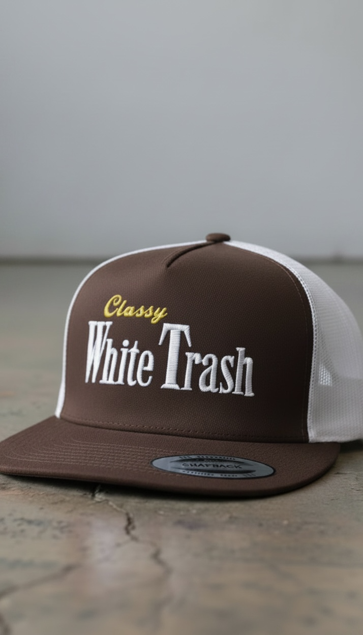 Classy White Trash Snapback Hat